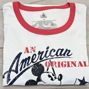 Disney White and Red Mickey Mouse 'An American Original' Tee